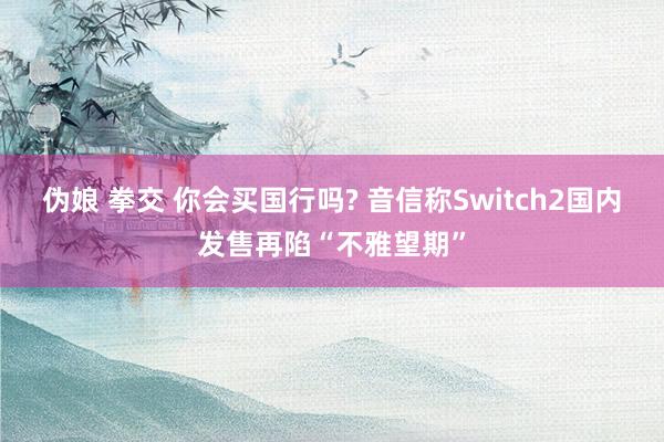 伪娘 拳交 你会买国行吗? 音信称Switch2国内发售再陷“不雅望期”