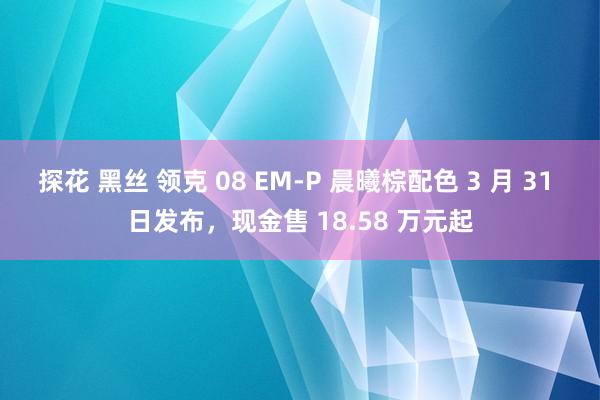 探花 黑丝 领克 08 EM-P 晨曦棕配色 3 月 31 日发布，现金售 18.58 万元起